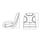 High Back Seat Fits Kubota Compact Tractors L225 L245 L2250 L2350 L2550